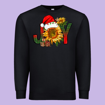 Joy Christmas With Sunflower Bbs Premium Sweatshirt Designed By Bundleandbundleshop