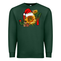 Sports Green joy christmas with sunflower bbs Premium Sweatshirt - BundleAndBundleShop