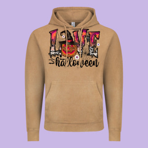 Love Halloween Vintage Hoodie Designed By Cowhidedigitalart