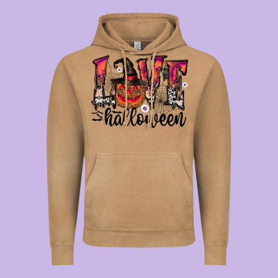 Love Halloween Vintage Hoodie Designed By Cowhidedigitalart