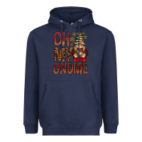 Navy Oh my gnome Heavyweight Hoodie - NancyCooperArtShop
