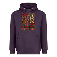 Plum Oh my gnome Heavyweight Hoodie - NancyCooperArtShop