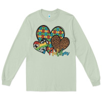 Matcha autism hearts leopard cowhide Long Sleeve Tee - Artiststas