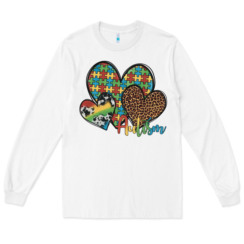 Autism Hearts Leopard Cowhide Long Sleeve Tee by Artiststas | Teevron