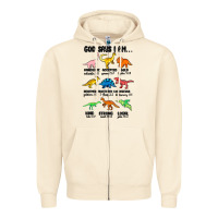 Sandshell god says i am dinosaurs handsome Zipper Hoodie - MaliasSmallBusiness