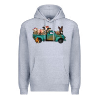 Heather Grey Farm Animals Truck Premium Hoodie - Bettercallsaul
