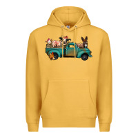 Mustard Farm Animals Truck Premium Hoodie - Bettercallsaul