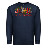 Navy jesus is the reason christmas bbs Premium Sweatshirt - BundleAndBundleShop