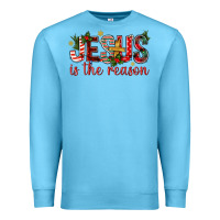 Ocean Blue jesus is the reason christmas bbs Premium Sweatshirt - BundleAndBundleShop