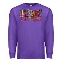 Purple jesus is the reason christmas bbs Premium Sweatshirt - BundleAndBundleShop