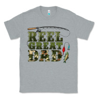 Heather Grey reel great dad Classic Tee - Artiststas