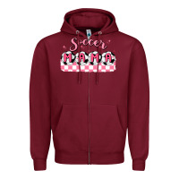 Burgundy soccer mama Zipper Hoodie - MaliasSmallBusiness
