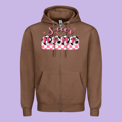 Soccer Mama Zipper Hoodie Designed By Maliassmallbusiness