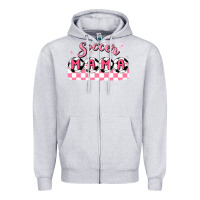 Heather Grey soccer mama Zipper Hoodie - MaliasSmallBusiness