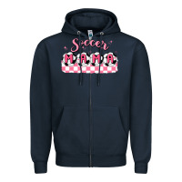 Navy soccer mama Zipper Hoodie - MaliasSmallBusiness