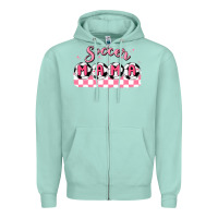 Seafoam soccer mama Zipper Hoodie - MaliasSmallBusiness