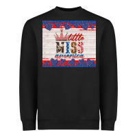 Black 4th of july little miss America Heavyweight Sweatshirt - HRA Design Shop