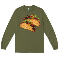 Army Green mexican taco's Long Sleeve Tee - AdoDesignShop