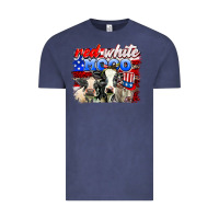 Vintage Denim red white moo Vintage Tee - AdoDesignShop