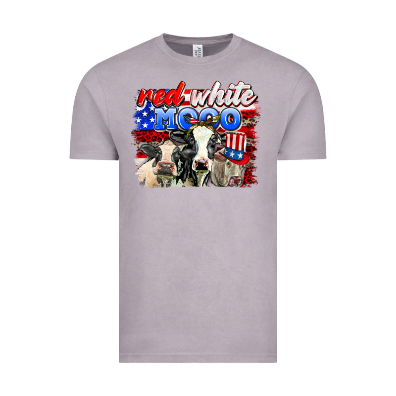 Red White Moo Vintage Tee by AdoDesignShop | Teevron