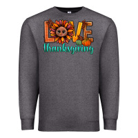 Charcoal Heather love thanksgiving bbs Premium Sweatshirt - BundleAndBundleShop