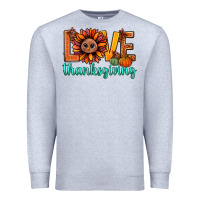 Heather Grey love thanksgiving bbs Premium Sweatshirt - BundleAndBundleShop