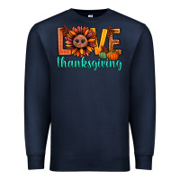 Navy love thanksgiving bbs Premium Sweatshirt - BundleAndBundleShop