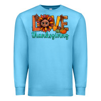 Ocean Blue love thanksgiving bbs Premium Sweatshirt - BundleAndBundleShop