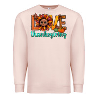 Pale Pink love thanksgiving bbs Premium Sweatshirt - BundleAndBundleShop