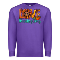 Purple love thanksgiving bbs Premium Sweatshirt - BundleAndBundleShop