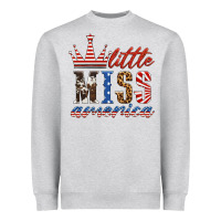 Heather Grey little miss america Heavyweight Sweatshirt - HRA Design Shop