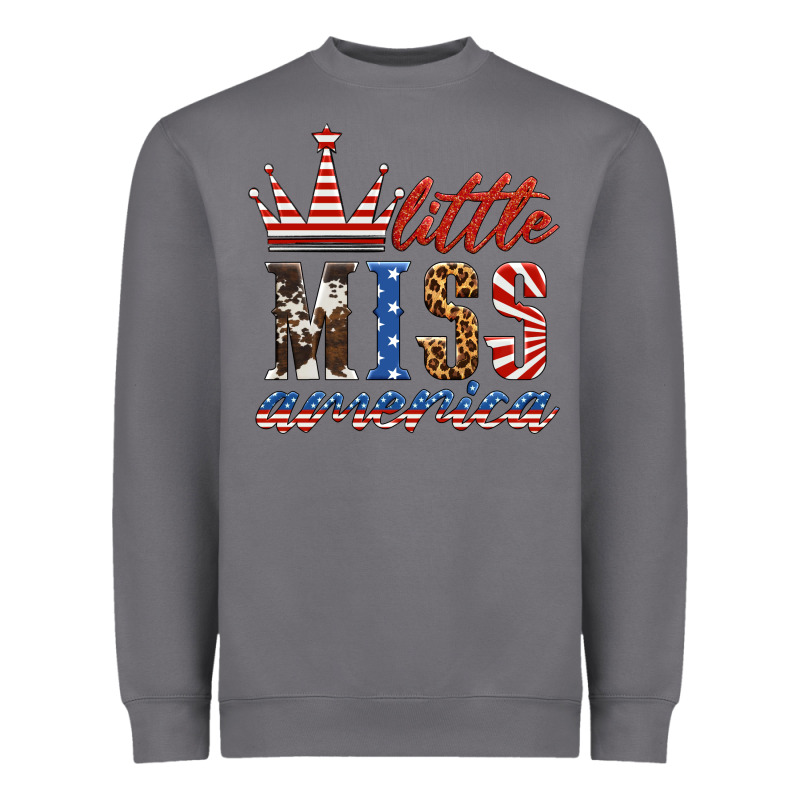Little Miss America Heavyweight Sweatshirt by HRA Design Shop | Teevron