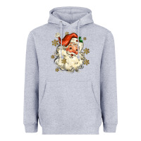Heather Grey Christmas Santa Heavyweight Hoodie - MaliasSmallBusiness