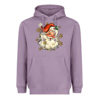 Lavender Christmas Santa Heavyweight Hoodie - MaliasSmallBusiness