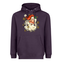 Plum Christmas Santa Heavyweight Hoodie - MaliasSmallBusiness