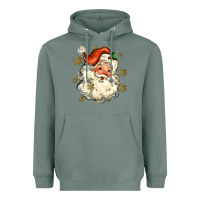 Sage Christmas Santa Heavyweight Hoodie - MaliasSmallBusiness