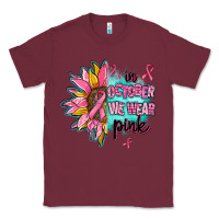Burgundy sunflower in october we wear pink Classic Tee - AdoDesignShop