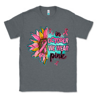 Charcoal Heather sunflower in october we wear pink Classic Tee - AdoDesignShop