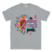 Heather Grey sunflower in october we wear pink Classic Tee - AdoDesignShop