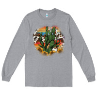 Heather Grey cowhide aztec sunflowers cactus Long Sleeve Tee - AdoDesignShop