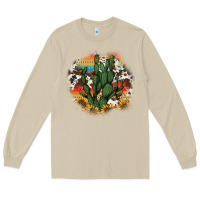 Mushroom cowhide aztec sunflowers cactus Long Sleeve Tee - AdoDesignShop