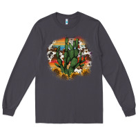 Smoke cowhide aztec sunflowers cactus Long Sleeve Tee - AdoDesignShop