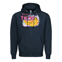 Navy hang in there Zipper Hoodie - MaliasSmallBusiness