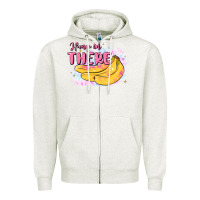 Oatmeal Heather hang in there Zipper Hoodie - MaliasSmallBusiness