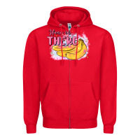 Red hang in there Zipper Hoodie - MaliasSmallBusiness