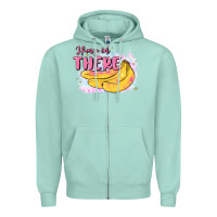 Seafoam hang in there Zipper Hoodie - MaliasSmallBusiness