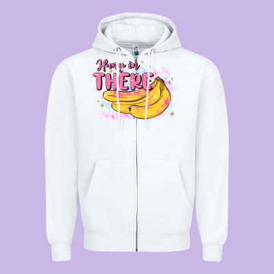 Hang In There Zipper Hoodie Designed By Maliassmallbusiness