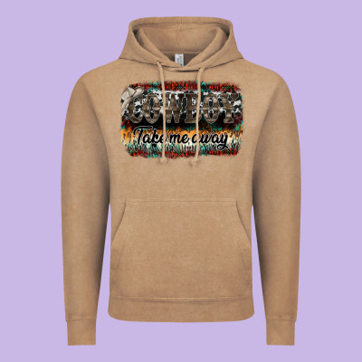 Cowboy Take Me Away Vintage Hoodie Designed By Sublimationcraftshop