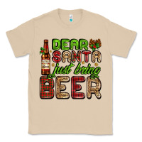 Mushroom dear santa just bring a beer with a beer bottle Classic Tee - AdoDesignShop