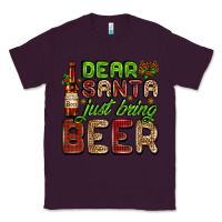 Plum dear santa just bring a beer with a beer bottle Classic Tee - AdoDesignShop